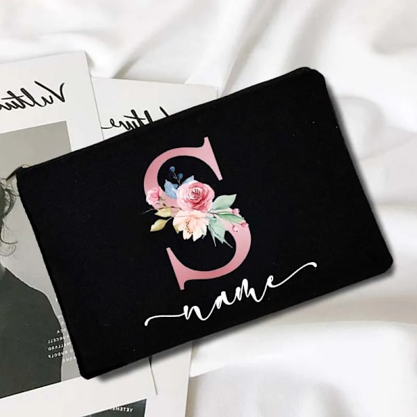 Personlig sminkväska Anpassat print Sminkväska Organizer Bröllopsfest Brudpresenter Organizer Tvättförvaringspåse D3pinkS