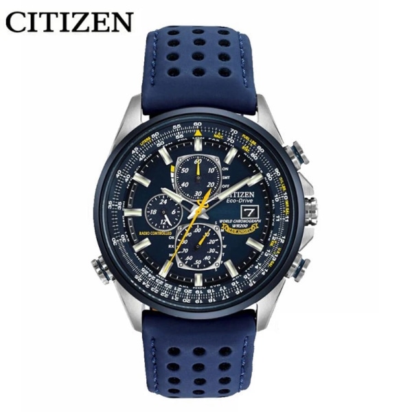 CITIZEN Herrklockor Luxury Trend Quartz Calendar Vattentät Multi Fancy Round Watch Rostfri Automatisk watch Blue