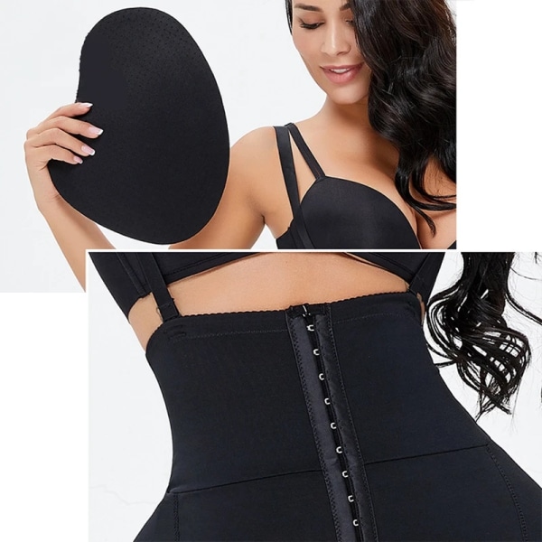 Kvinnor Höftkuddar Waist trainer Kroppsformare Fake Buttock Enhancer Booty Butt Lifter Shapewear Justera Modellering Rem Mag Trosor Black A409 4XL