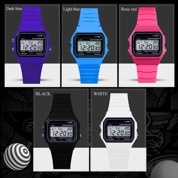 Unisex män Kvinnor Digitala klockor Lyx Herr Analog Militär Sport Led Life Vattentät Watch Kvinnor Zegarek Damski Orologio Hot Pink