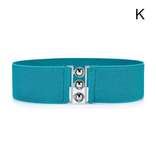 Kvinnor Enkelt Elastiskt brett midjebälte Riem Bantning Rött Vitt Bälte Kvinna Retro Dam Bälten Kvinnor Midjeband Kvinnor Tillbehör K