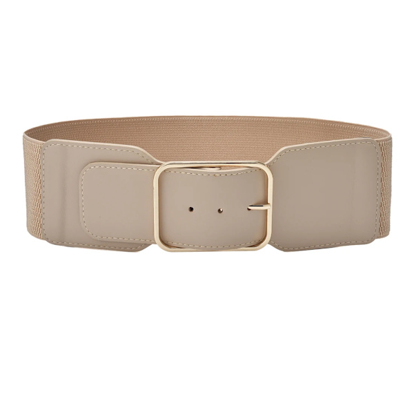 Stretchigt brett midjebälte Dam Elastisk Klänning Cummerbund med nål Spänne Stretch Mode Cinch-bälten 7.5CM zhenkou-KH 75cm(65cm to 85cm)
