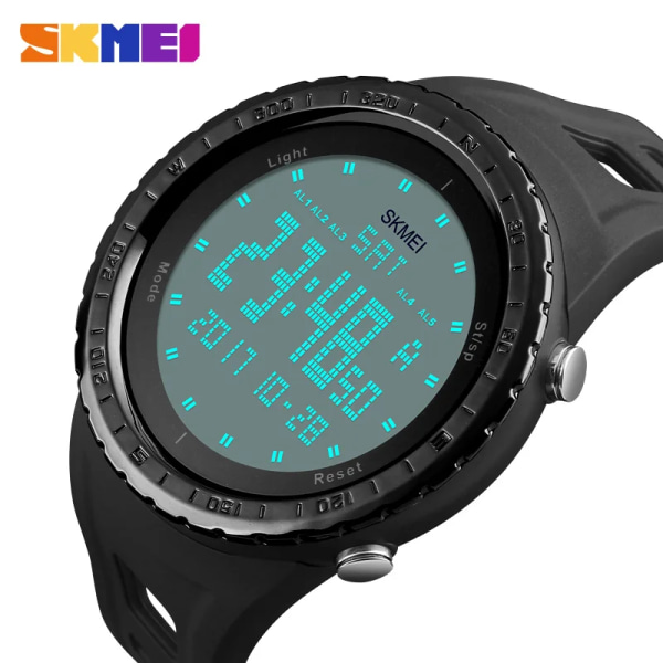 SKMEI 1246 Sportklockor för män 50M vattentät kronograf Komplett kalender LED Digitala armbandsur Relogio Masculino With BOX