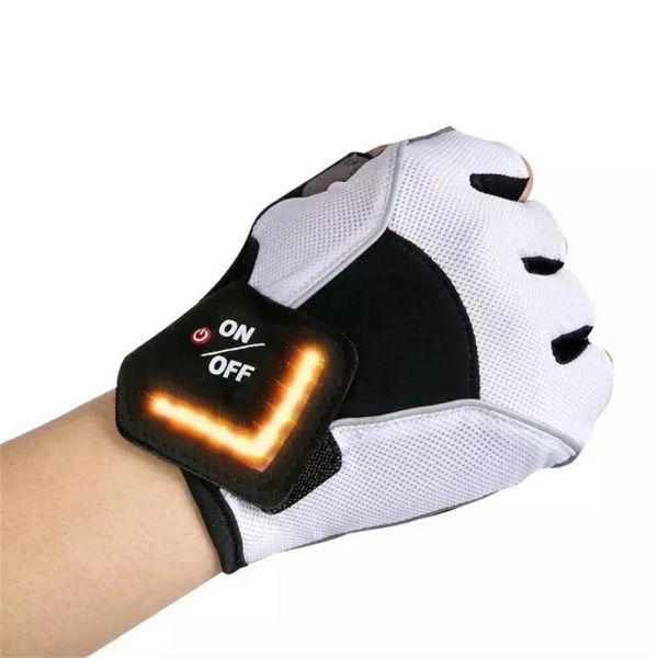 1 par Gravity Sensing Cyling-handskar Blinkers Halvfingerhandskar Automatiskt varningsljus Smart Steering Halvfingerhandskar Half finger(.978) M(.978)