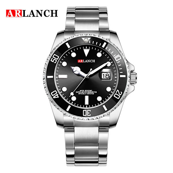 Klassisk watch Quartz Green Ghost Diver Series Rostfritt stål Vattentät kalenderklocka Business Luxury Watch Reloj Hombre 305H