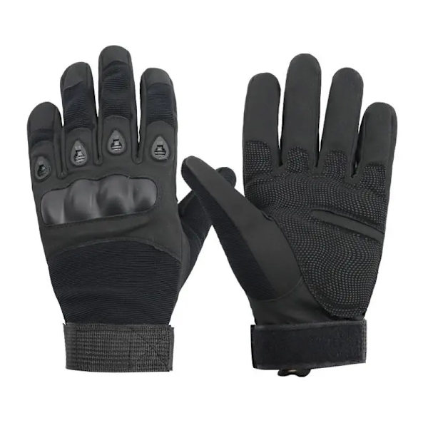 Vinter Helfinger Skyddsskal Army Vantar Antisladd Motorcyklist Paintball Skytte Airsoft Combat Jakt Cykelhandskar black M