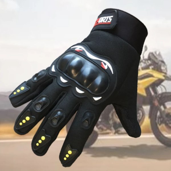 Motorcykelhandskar Andningsbara Stängda Finger Racinghandskar För Utomhussporter Crossbike Åkning Herr Motorcykelhandskar black1