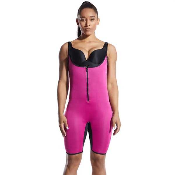 Neoprendräkt för kvinnor Helkroppsformare Sport Svett Ärmlös Justerbar rem Bastu Waist trainer för viktminskning R M