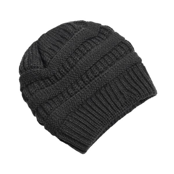 25 Färgade Enfärgade Beanies Kvinnor Stickade Beanie Hatt Mode Höst Vinter Varma Hattar SkulliesCap För Kvinnor Dark Grey