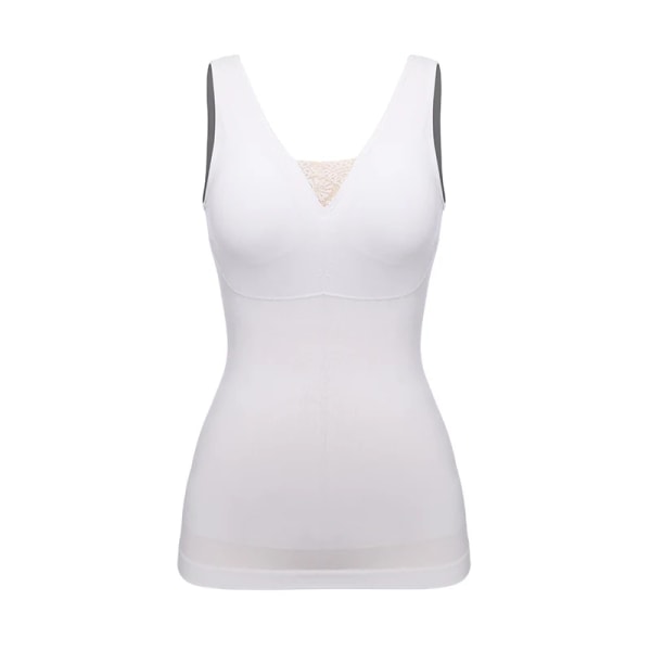 Damer Slimming Body Shaper Väst Shaper Slimming Magkontroll Linne Väst Bodysuits Shapewear Mage Midja Korsett Gördel White L