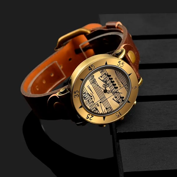 Womage varumärke damklockor musikstil mode damklockor läder damklocka watch bayan kol saati mujer relogio feminino Red