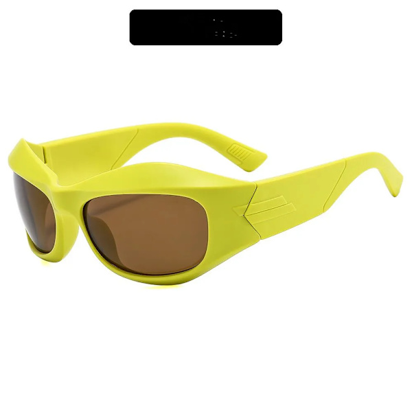 Punk One Piece Solglasögon Goggle Nya Y2k båglösa solglasögon 2000-talsglasögon Glasögon UV400 Kvinnlig designer femstjärniga glasögon B4