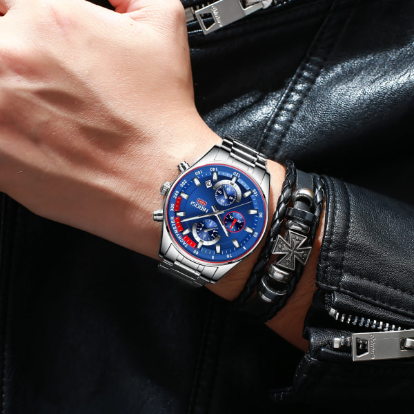 NIBOSI New Fashion Herrklockor Top Märke Lyx Armbandsur Quartz Klocka Guld Watch Man Vattentät Chronograph Relogio Masculino C