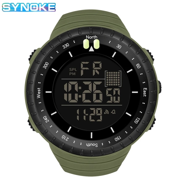 SYNOKE Reloj Militar Digital Watch Mode Quartz Armbandsur Sport Smartwatch Vattentäta Klockor Herr Svart Klocka Pojkar Montre 9648-B-1