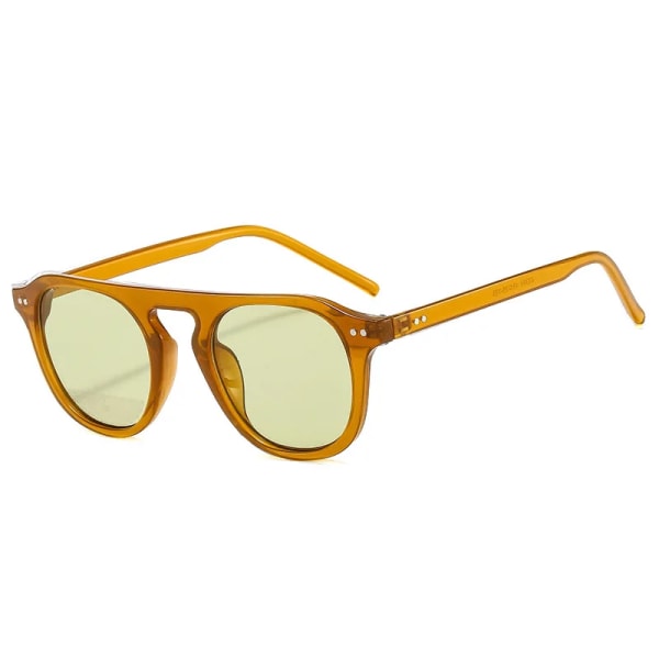 SO&EI Vintage fyrkantiga solglasögon Kvinnor Mode Nageldekoration Geléfärg Glasögon Män Trendiga Pilot Solglasögon Skärmar UV400 Jelly tea green