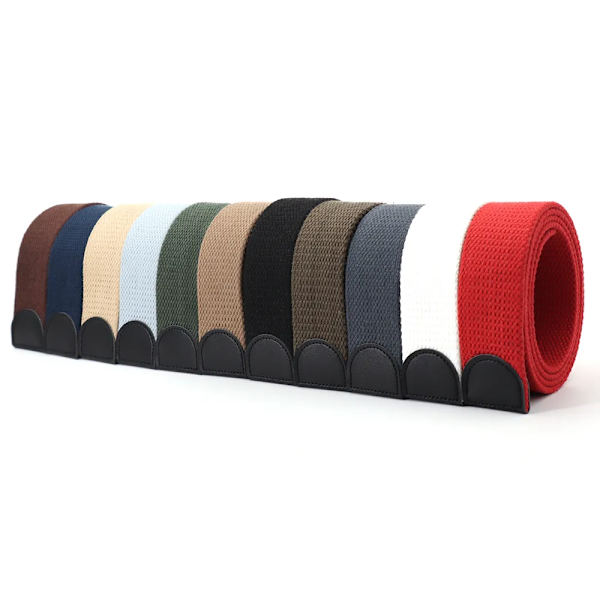 Hot Tactical Canvas Bälte Utan Spänne Joker Utomhus Män Kvinnor Anpassa Förläng Designer Multifunktionell Militär Jeans Bälte Red 110cm