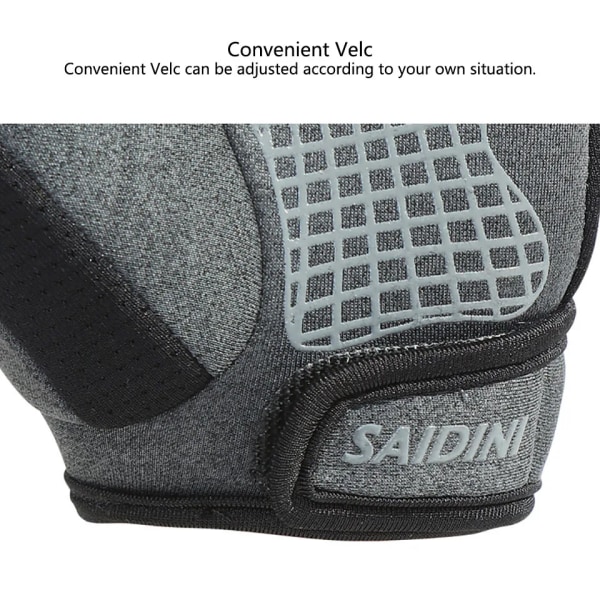 LOOGDEEL Half Finger Cykelhandskar Anti-halk Andas Stöttålig Slittålig Outdoor Fitness Boxning Löp Unisex handskar Gray S