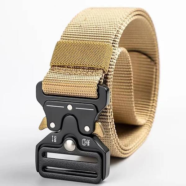 Mode Herrbälten Utomhus Army Military Tactical Combat Bälte Canvas Nyhet Camo Print Nylon Midjeband Jeans Byxor Tillbehör khaki 125cm
