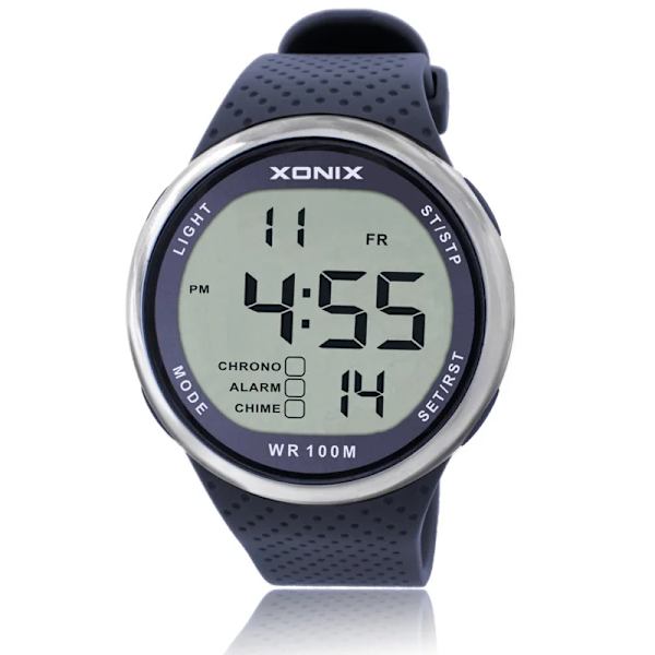 2016 nytt märke XONIX Watch Herr Militära sportklockor Mode PU Vattentät LED Digital Watch For Man Klocka digital-klocka GJ-006(PU Band