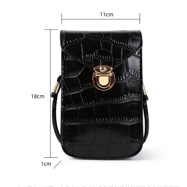 Silver Mobiltelefon Miniväskor Små Clutches Axelväska Krokodilläder Kvinnor Handväska Svart Clutch Handväska Handväska Flik Red 2