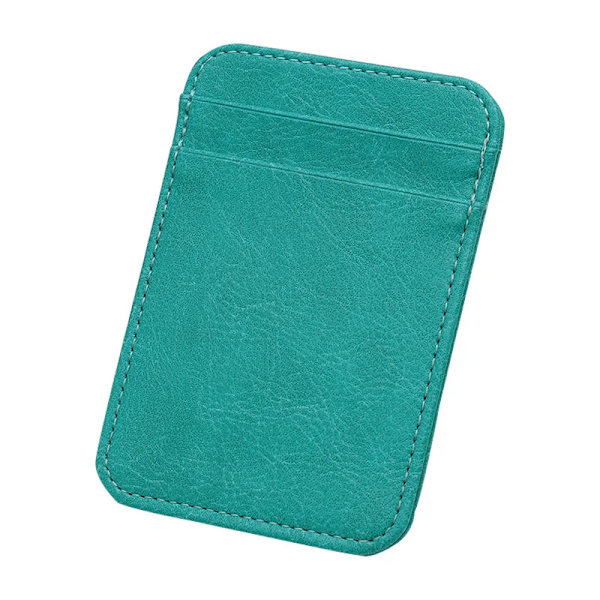 Mini PU Läder ID Visitkortshållare Kvinnor Män Multi Slot Slim Enfärgad Körkortsväska Case Kreditkortsväska Sky Blue