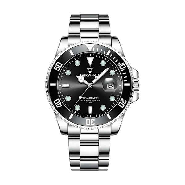 Mark Fairwhale Premiummärke Vattentät lysande datumvisning Watch Mode Quartz Armbandsur Lyxiga herrklockor gold