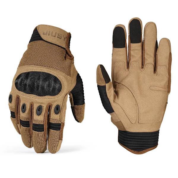 Män Helfinger Taktiska pekskärmshandskar Armé Militär Ridning Cykling Cykel Skidåkning Träning Klättring Airsoft Jaktvantar Brown M