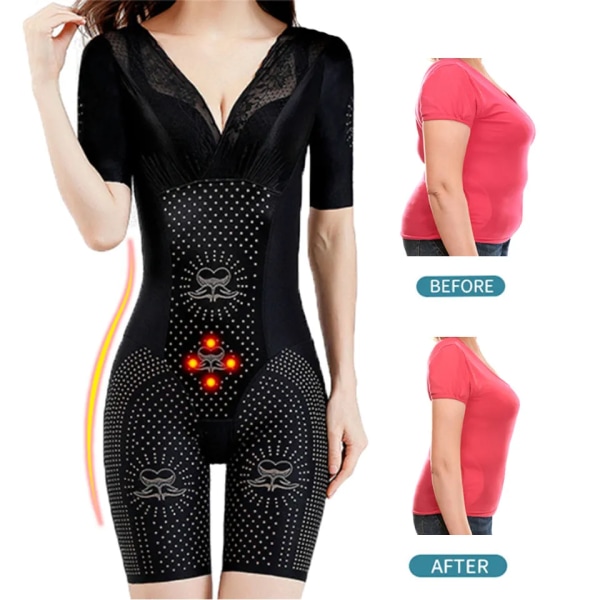 Kvinnor Sexig Body Mage Control Shapewear Viktminskning Body Push Up Shapers Underkläder Bantning Midjestöd Underkläder Black M