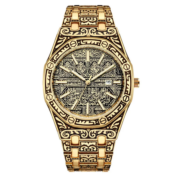Nya heta klockor Mode män watch i rostfritt stål Lyxkalender Quartz Armbandsur Business Klockor Man Klocka Relogio Masculino White golden