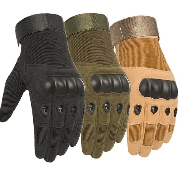 Taktiska utomhushandskar Fullfinger Herrhandskar Sportskytte Jakt Träning Militärträningshandskar Motorcykelhandskar Full Finger Khaki M