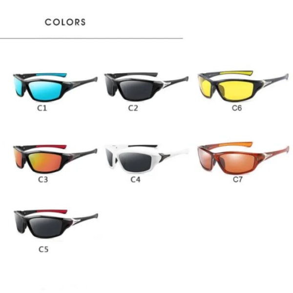 2023 Unisex 100 % UV400 polariserade körsolglasögon för män Polariserade snygga solglasögon herrglasögonglasögon C