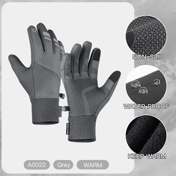 Kyncilor Cykelhandskar Guantes Ciclismo Herr Dam Handske Vattentät Anti Halk Pekskärm Vandring Vinterhandskar GY-22 M