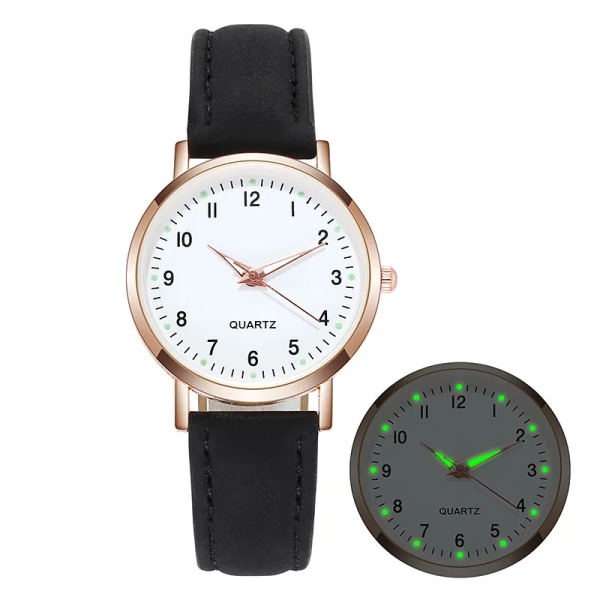 Kvinnor Lysande watch Mode Casual Läderbälte Klockor Enkla Damers Liten Urtavla Quartz Clock Klänning Armbandsur Reloj Mujer Green