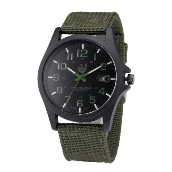 XINEW Watch Mode Herr Sportklockor Herr Canvas Armbandsur Military Quartz Watch horloge heren erkek kol saat 2022 162228green