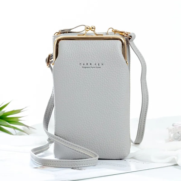Crossbody-väska i läder för kvinnor Mode liten mini-matt läder Axelremsväska Clutch Telefonväska för damer Handväska Yellow