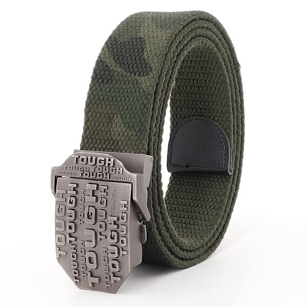 Herrbälten Canvas Herr Högkvalitativ tuff metallspänne Army Militärträning Taktiskt bälte Ny unisex Police Jeans Accessoarer jun lv Camouflage 130cm