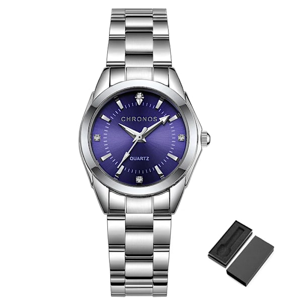 CHRONOS Elegant Watch Lyx Dammodemärke Armbandsur Japan Movement Rostfritt stål Present till kvinnlig flickvän CH2301 with Box