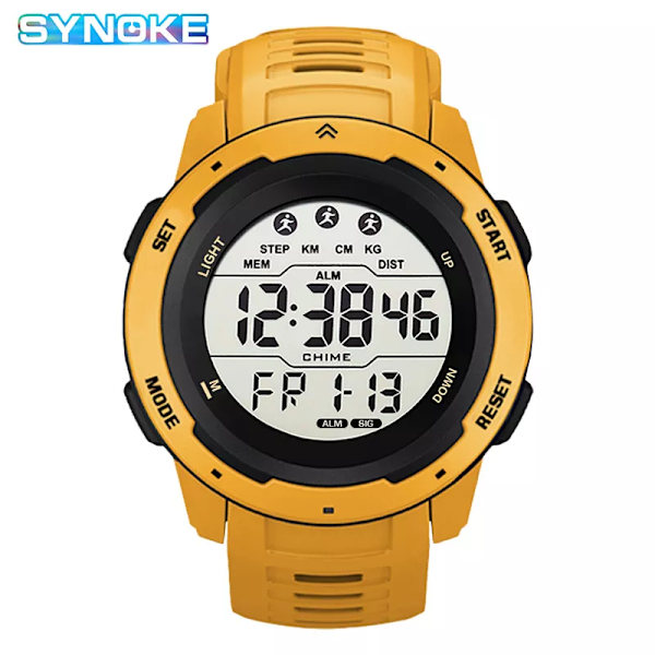 Reloj Hombre Utomhus Digitala klockor Sport LED Män Big Dial Round Watch Luminous Casual Clock Multifunction Wrist Stoppur 2022 Red
