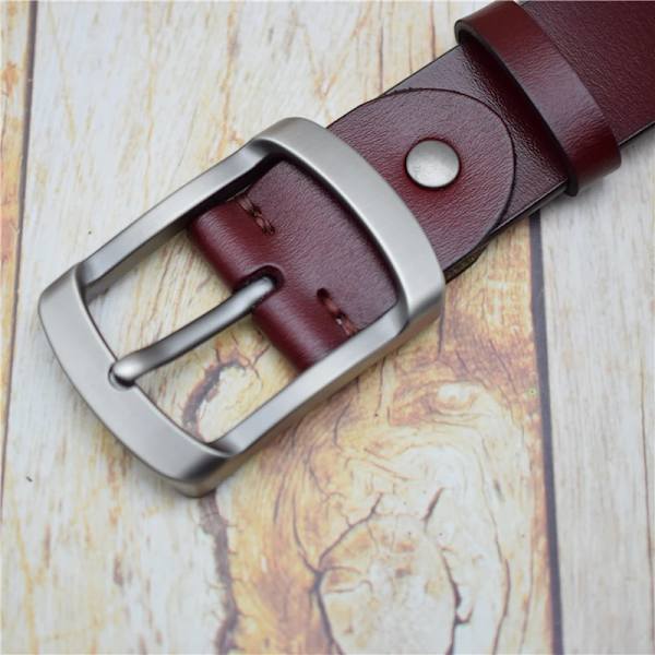Herrbälte Koläderbälte för män Svart/lila/grönt/kaffe/blått/rött 3,8 cm brett byxbälte för jeans Lyxigt designerbälte Red 115CM