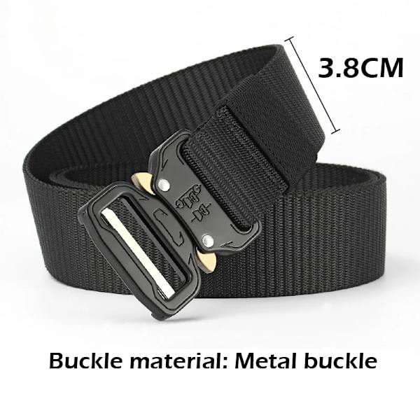 MEDYLA Officiellt äkta herrbälte Utomhussport Nylon Metallspänne Bälte Fritid Bergsbestigningsbälte Nödöverlevnadsbälte Combination 2 120cm