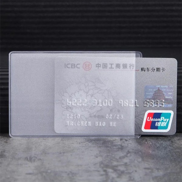 20st vattentät genomskinlig pvc- cover Silikon Plast Korthållare Case Skydda kort Studentkorthållare Bit Bank ID-kort A