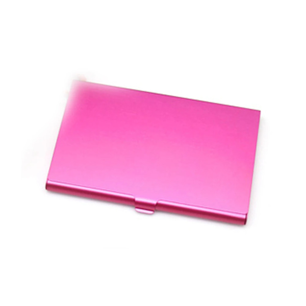 Metall Visitkortshållare Hand Push Card Case Bankkort Medlemspaket Ultra Tunt Visitkort Förpackning Box Organizer B-rose