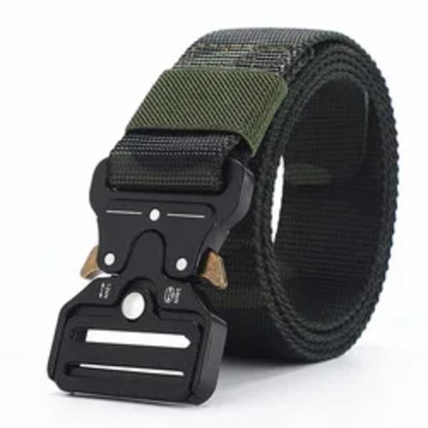 Mode Herrbälten Utomhus Army Military Tactical Combat Bälte Canvas Nyhet Camo Print Nylon Midjeband Jeans Byxor Tillbehör camo1 125cm