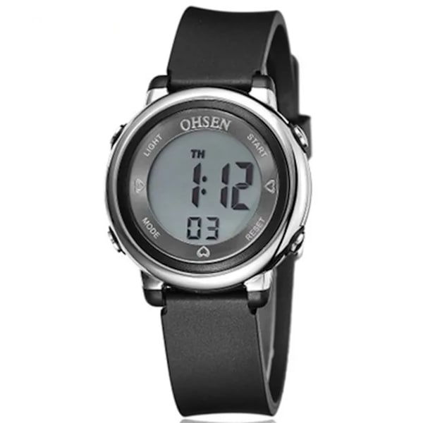 Relogio 2022 OHSEN Mode dam Sportklockor män Vattentät LED digital watch män kvinnor multifunktion flicka pojke armbandsur Black