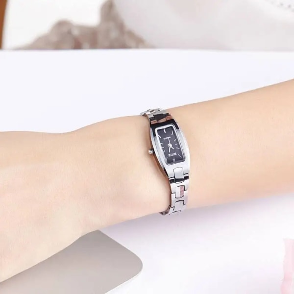 Lvpai Personlighet Enkel rektangulär tunna watch i rostfritt stål kvarts watch Elegant enkla kvinnoklockor Diamant gold 1