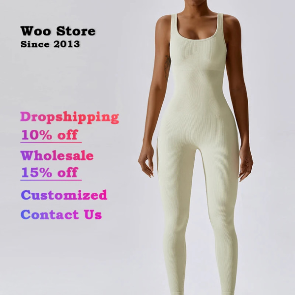 Woo Store Every Day Kvinnor Bodysuits Seamless Body Shapers Jumpsuits Shapewear Tummy Control Butt Lifter WSSS-30 Beige S