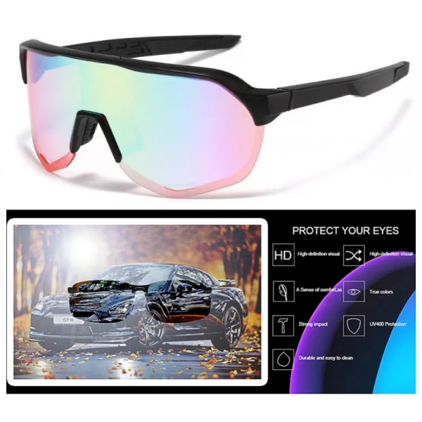 Photochromic Sportglasögon Herr och Dam Polarized Cykling Mountain Bike Mtb Solglasögon Nya Cykelglasögon Linser Glasögon QX1-1