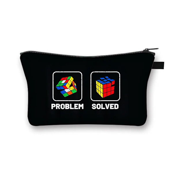 Magic Cube / Math Formula Print Case Kvinnor Toalettväska för Make Up Organizer Väska Flickor Clutchväskor Söt kosmetisk väska shzbmofang01cw