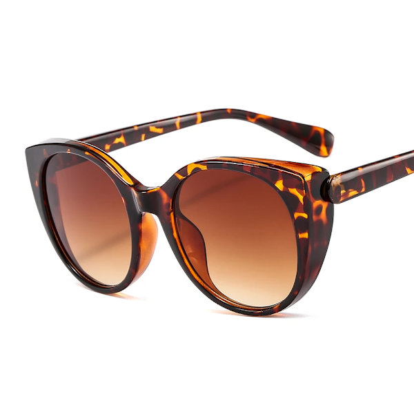 Lyxiga Cat Eye Solglasögon Dam Oversized Gradient Glasögon Retro Blue Leopard Shades lunette de soleil femme C5leopard grad tea AS SHOW