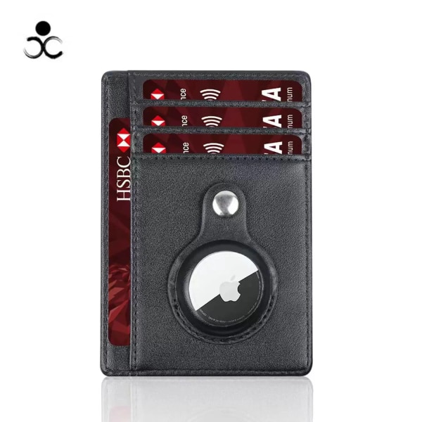 Ny RFID AirTag -plånbok Smal Minimalistisk Kreditkortshållare För AirTag Case Anti-förlorad Skyddsplånbok Red